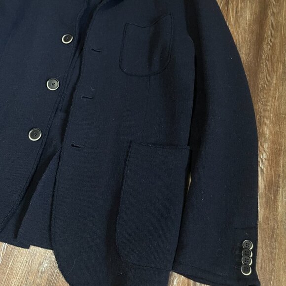 Barena Lana Wool Knit Blazer Single Breasted 3-Button Size 52 Italy or M (40) US - Picture 3 of 8